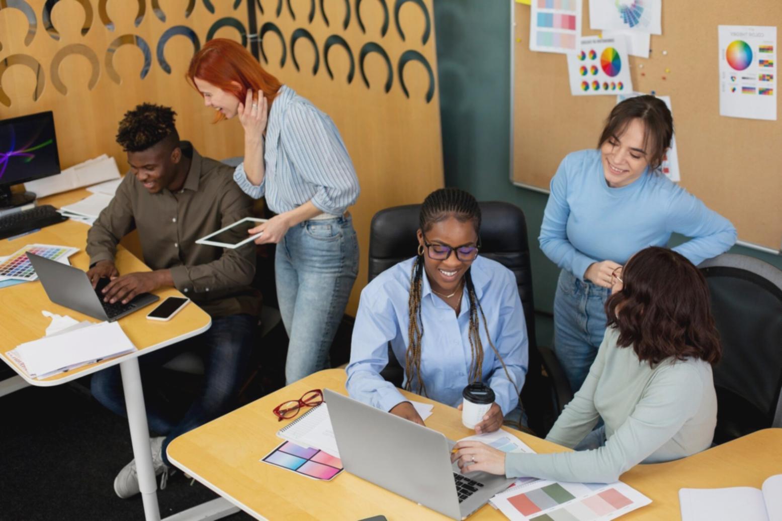 Team collaboration session developing weekly budget framework
